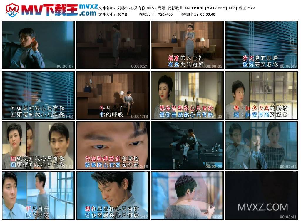 刘德华-心只有你(MTV)_粤语_流行歌曲_MA301076